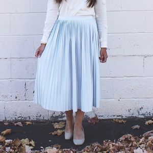 Topshop Pleated Midi Skirt